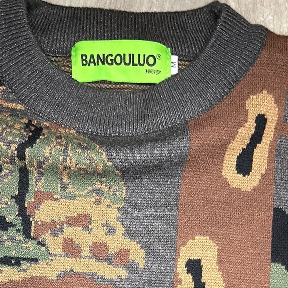 Men's Bangouluo Multicolor Sweater Sz M - Picture 3 of 3